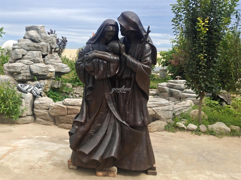 bronze holy family statue for outdoor