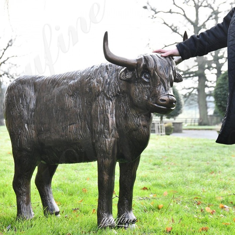 bronze large outdoor highland cow statue (3)