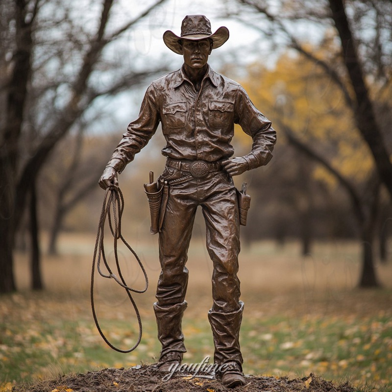 life size bronze cowboy sculpture (3)