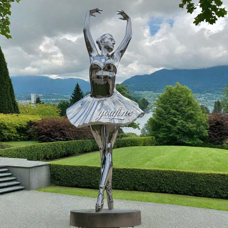 Modern Metal Ballerina Sculpture