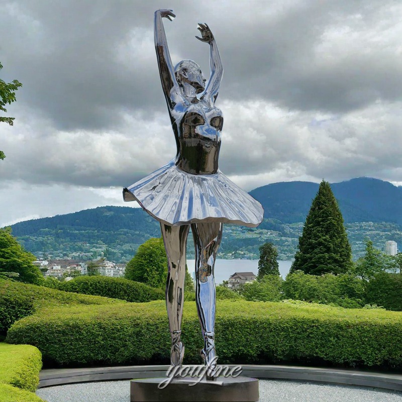 modern metal ballerina sculpture 1