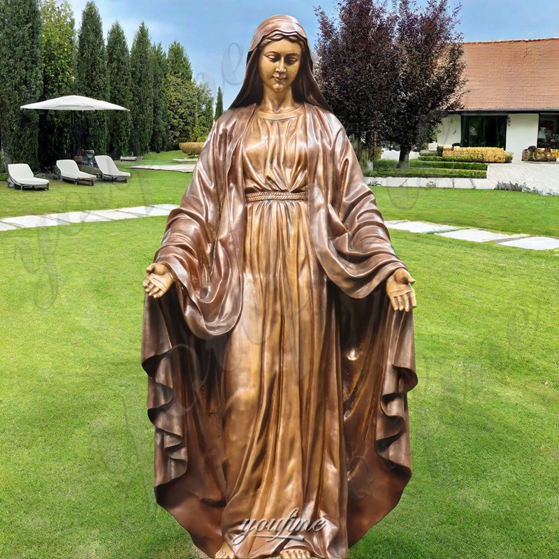 religious custom bronze madonna statue (2)