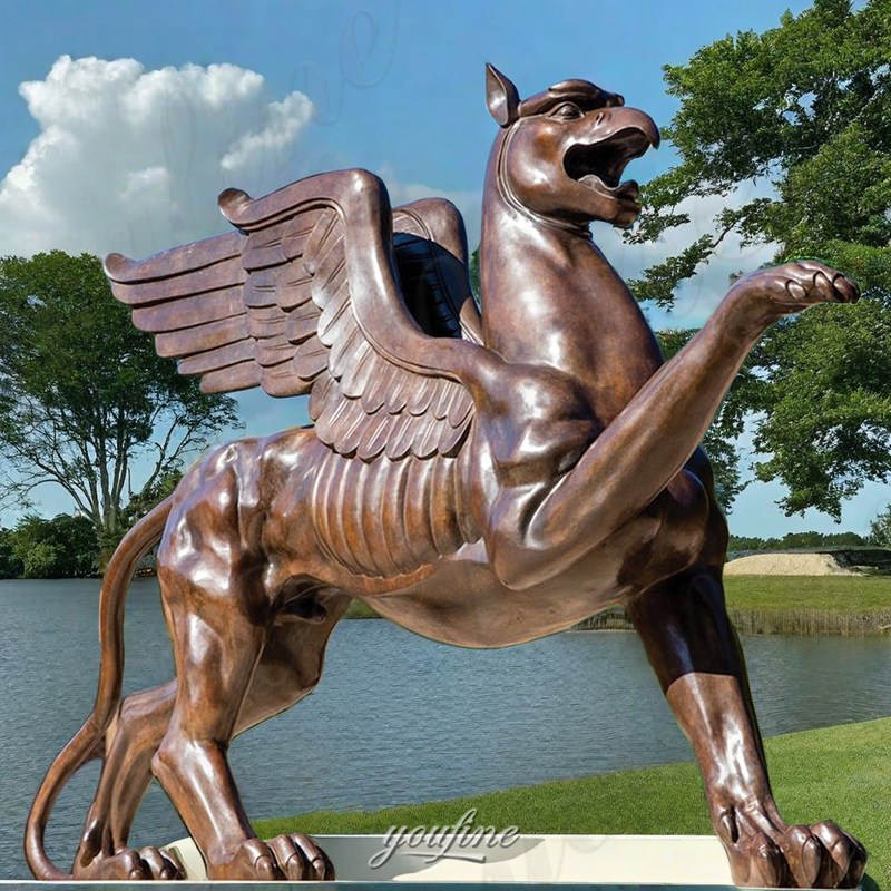 large bronze griffin statue (3)