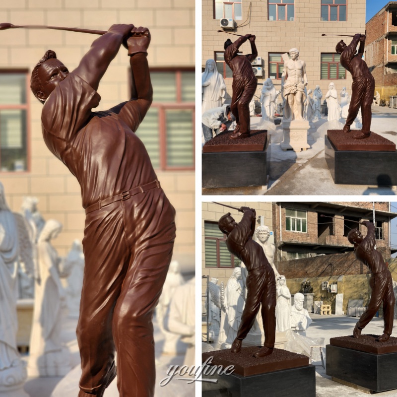 Custom Bronze Golfer Statue in YouFine Factory