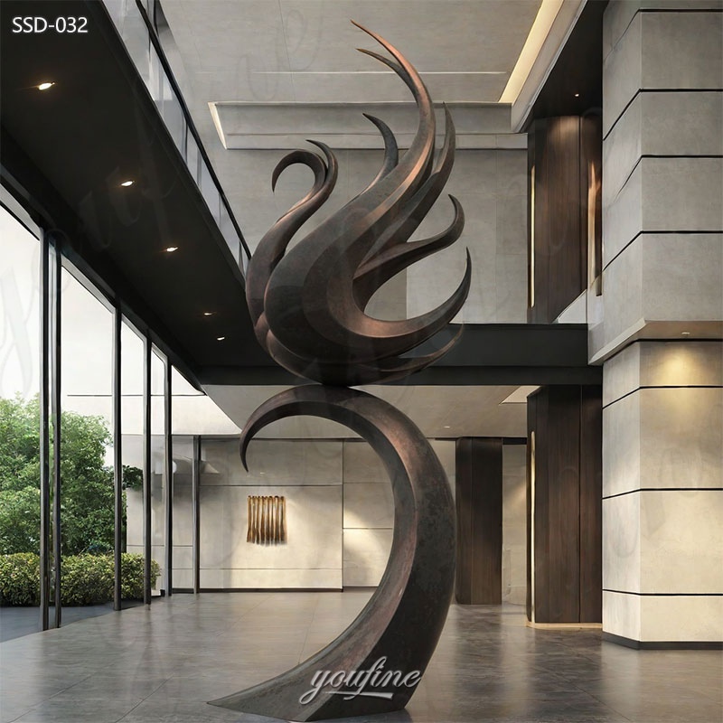 metal swan statue