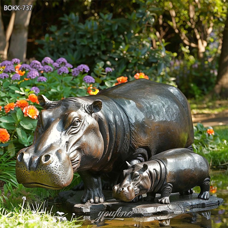 bronze hippo