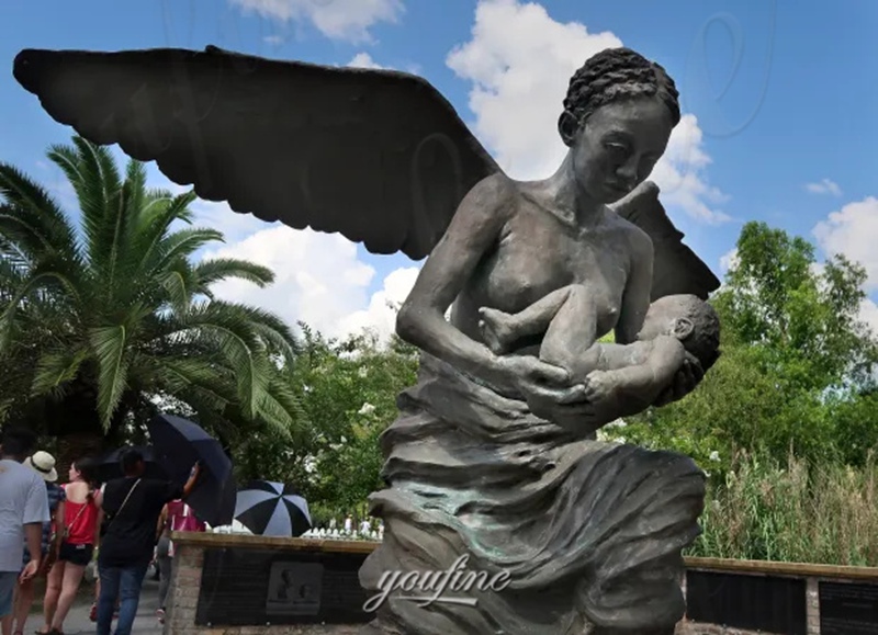 life size african american angel sculpture