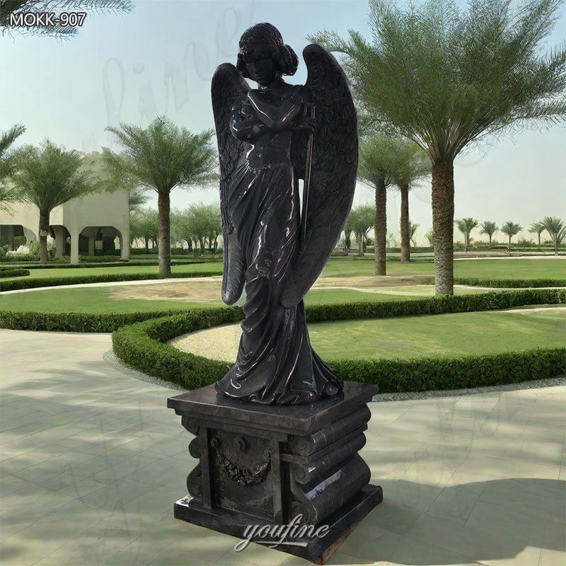 black angel sculpture