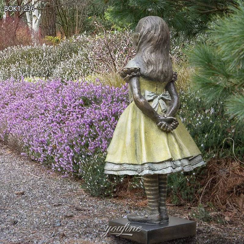 bronze Alice in Wonderland Garden Sculpture