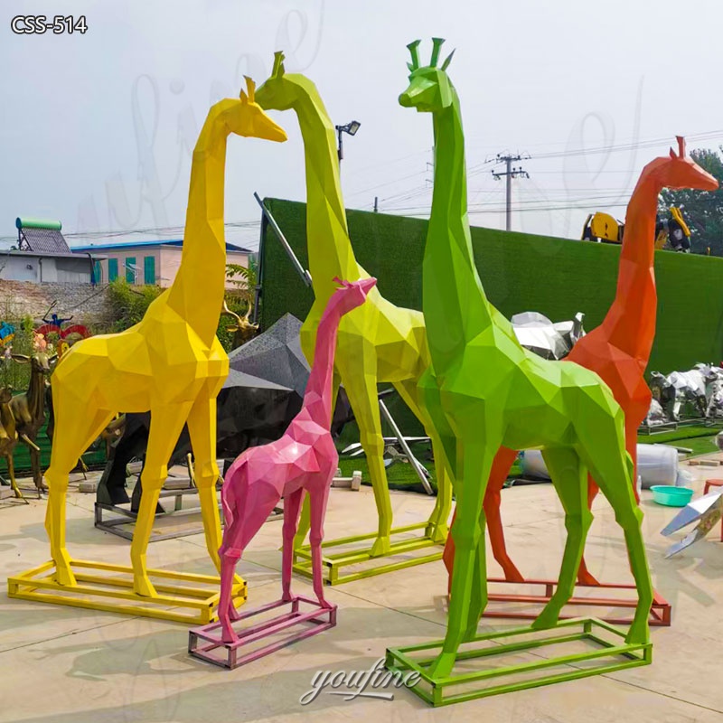 giraffe sculptures in factory