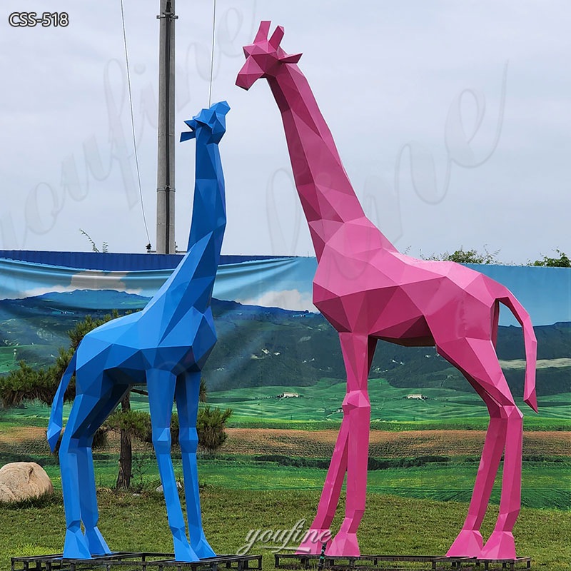 large garden giraffe sculptures