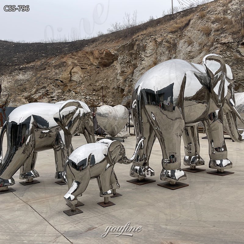 elephant family sculpture