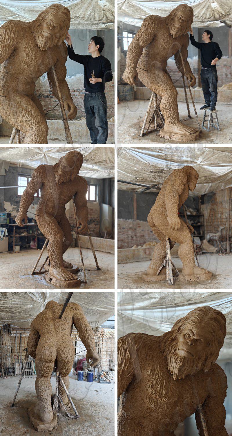 bigfoot statue clay model