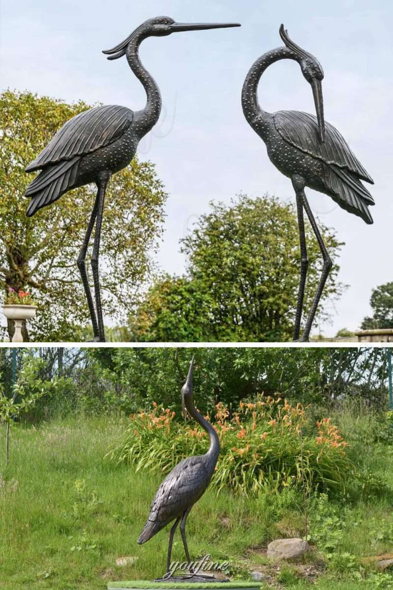 blue heron sculptures