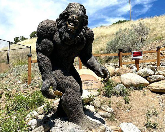 bronze bigfoot statue for garden