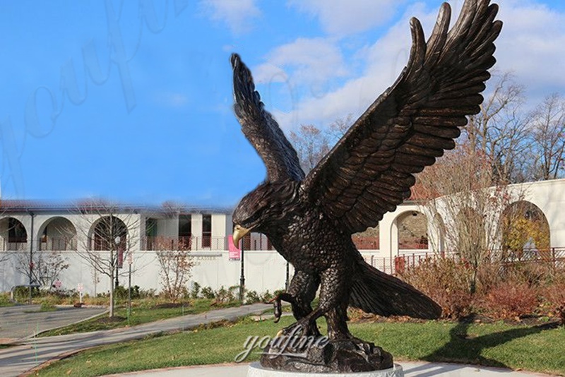 bronze eagle sculpture for garden