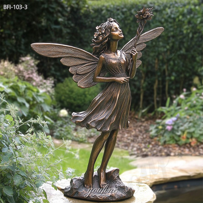 bronze large fairy sculpture