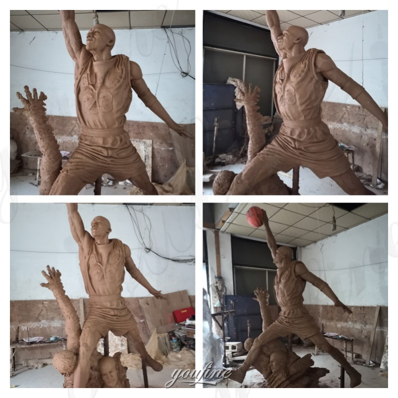 NBA basketball player clay model