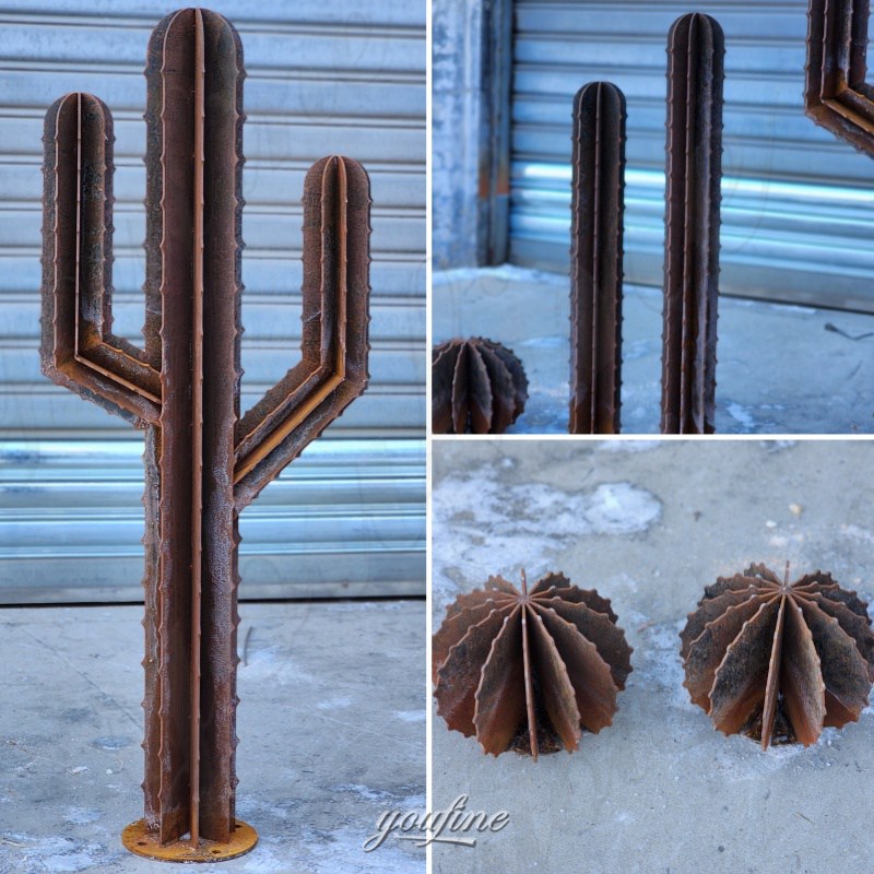 finished cactus sculptures