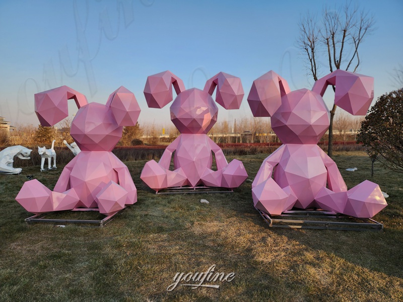 Geometric Rabbit Sculpture