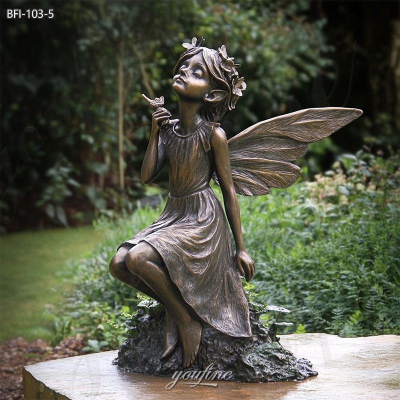 large bronze fairy statues