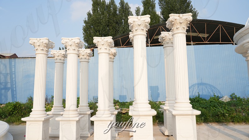 marble square pillar in factory