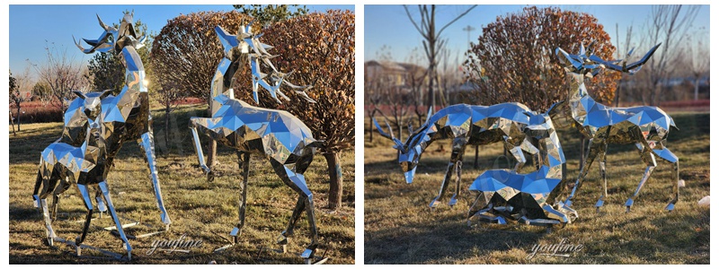 Geometric Deer Sculpture