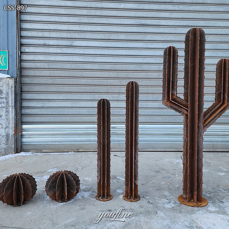 outdoor metal large cactus