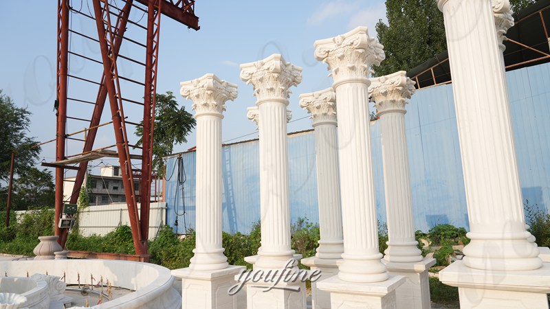 white marble pillar design