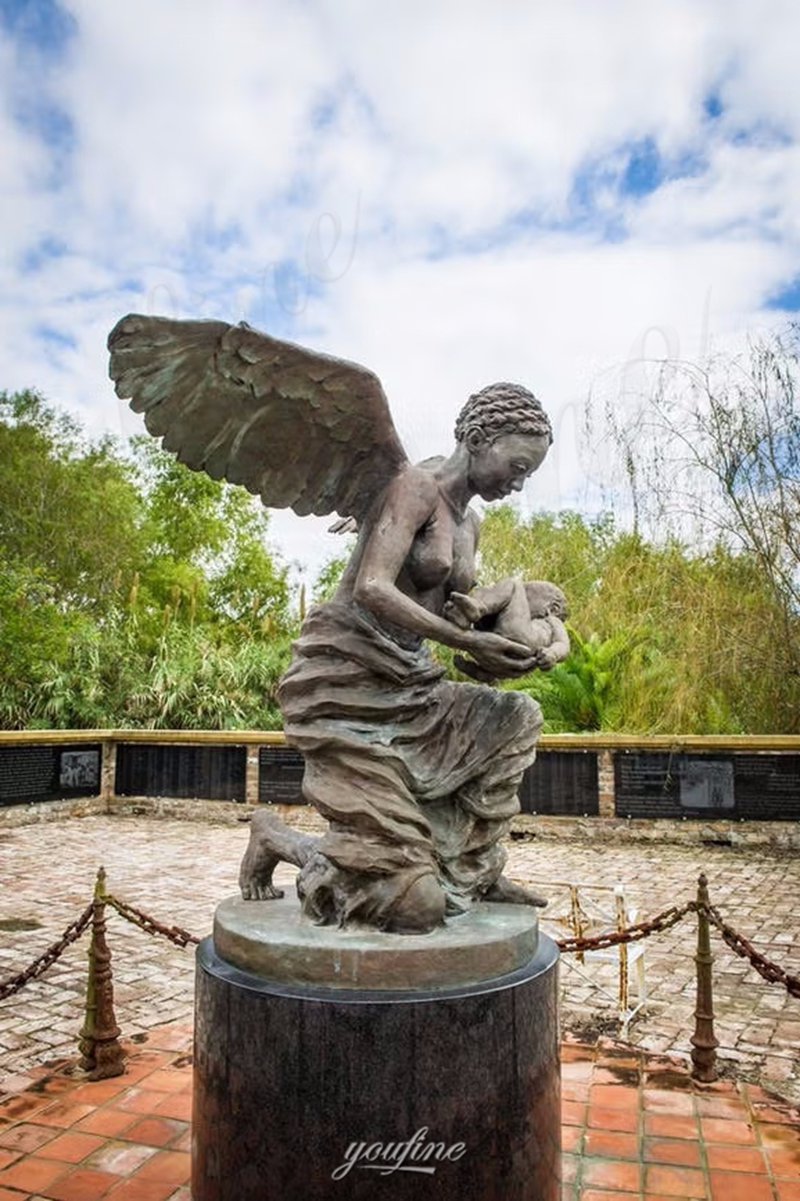 outdoor african american angel sculpture