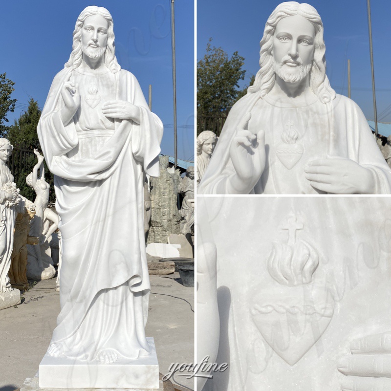 Sacred Heart of Jesus Statue destails