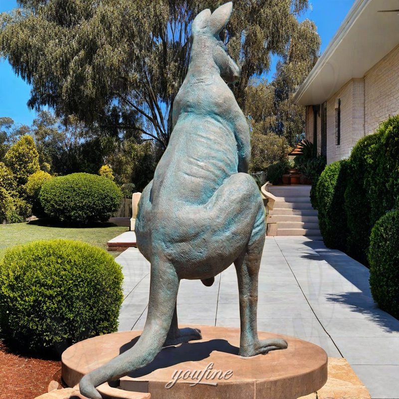 bronze kangaroo sculpture for garden