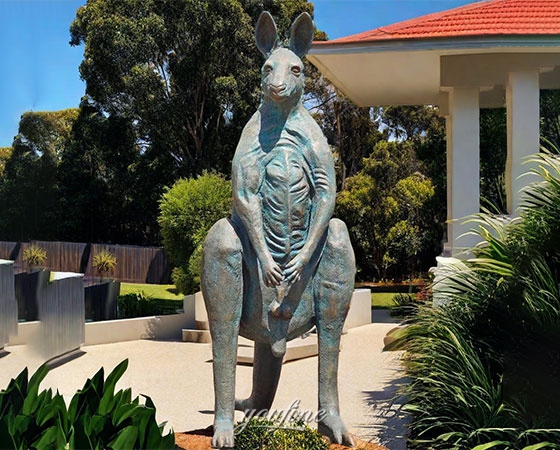 bronze kangaroo statue