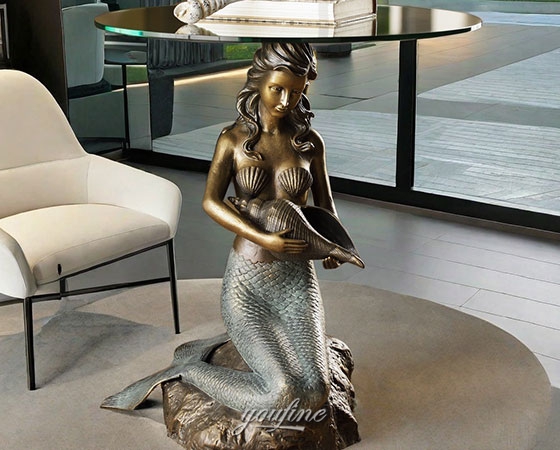 bronze mermaid coffee table