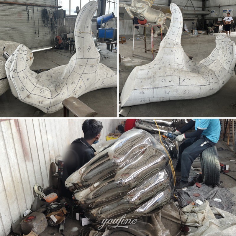 hand sculpture welding process