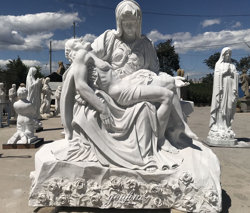 The Mourns Christ Marble Pieta Statue