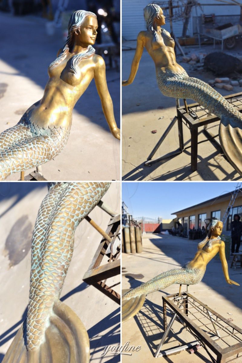 large mermaid statue details