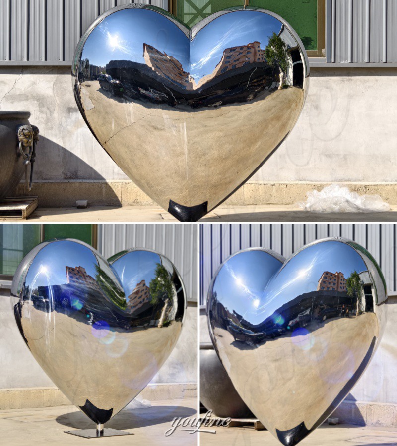 large metal heart sculpture