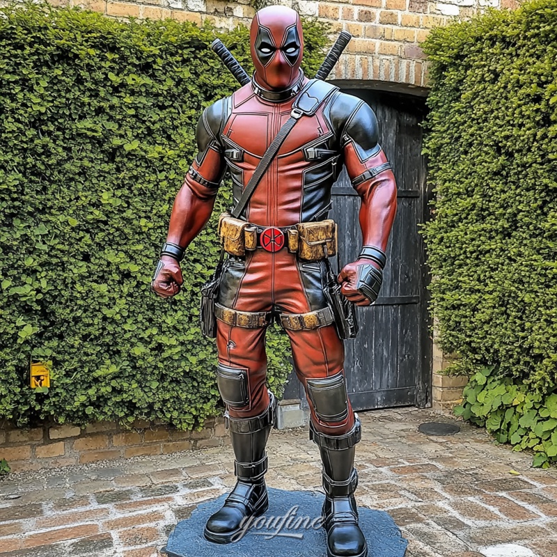 life size bronze deadpool sculpture