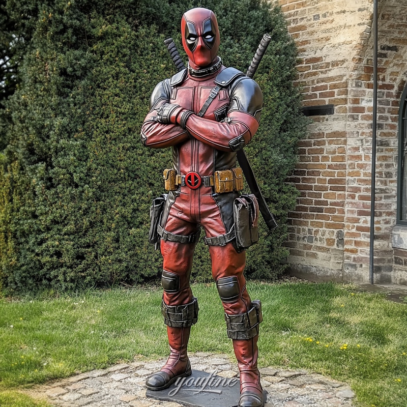 life size bronze deadpool statue