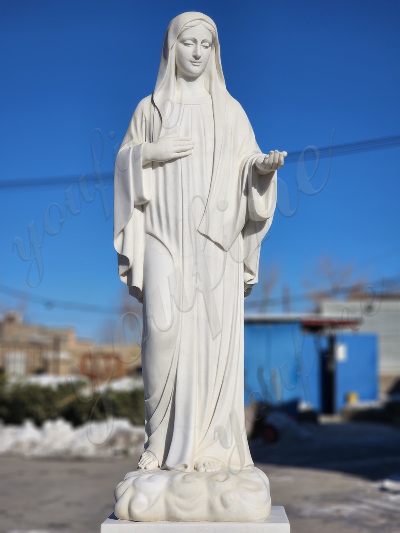 marble Our Lady of Peace Statue