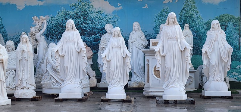 marble virgin mary statues