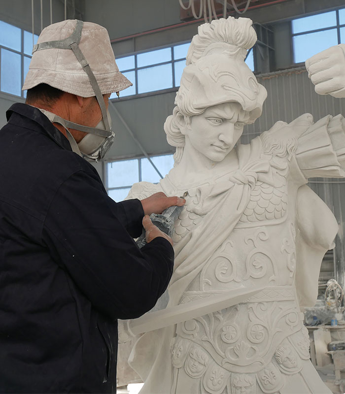 marble-warrior-carving-process