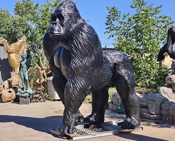 big bronze gorilla statue