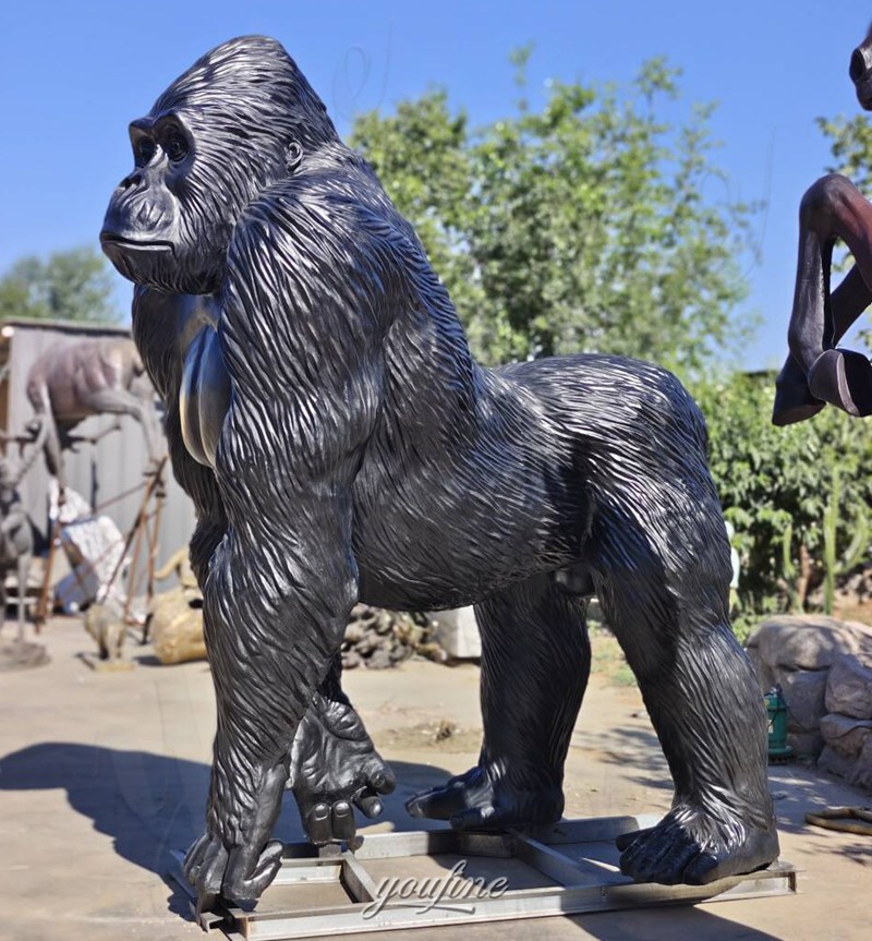 black big gorilla sculpture