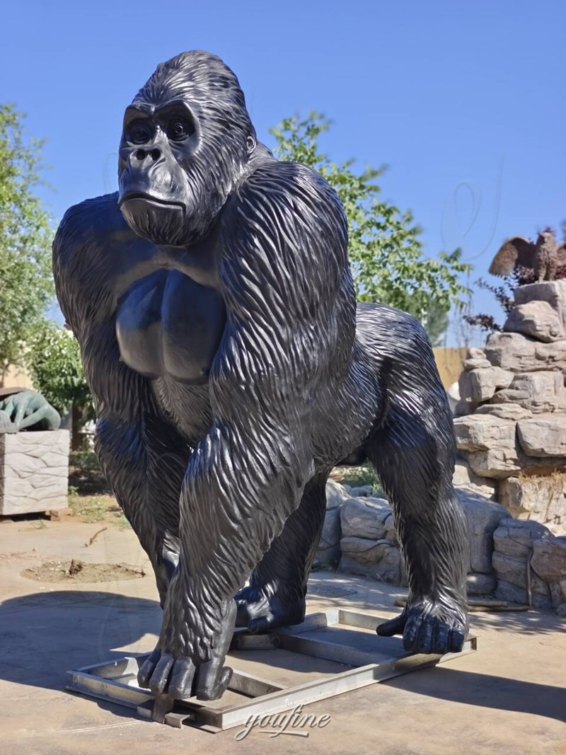 black big gorilla statue