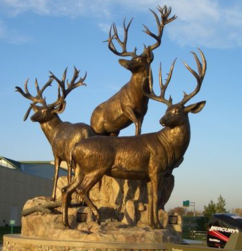 bronze deer statue for outdoor