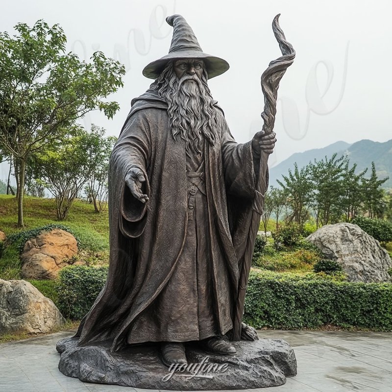 bronze gandalf sculpture