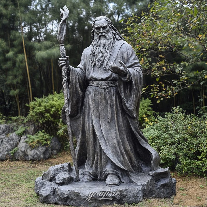 bronze gandalf statue