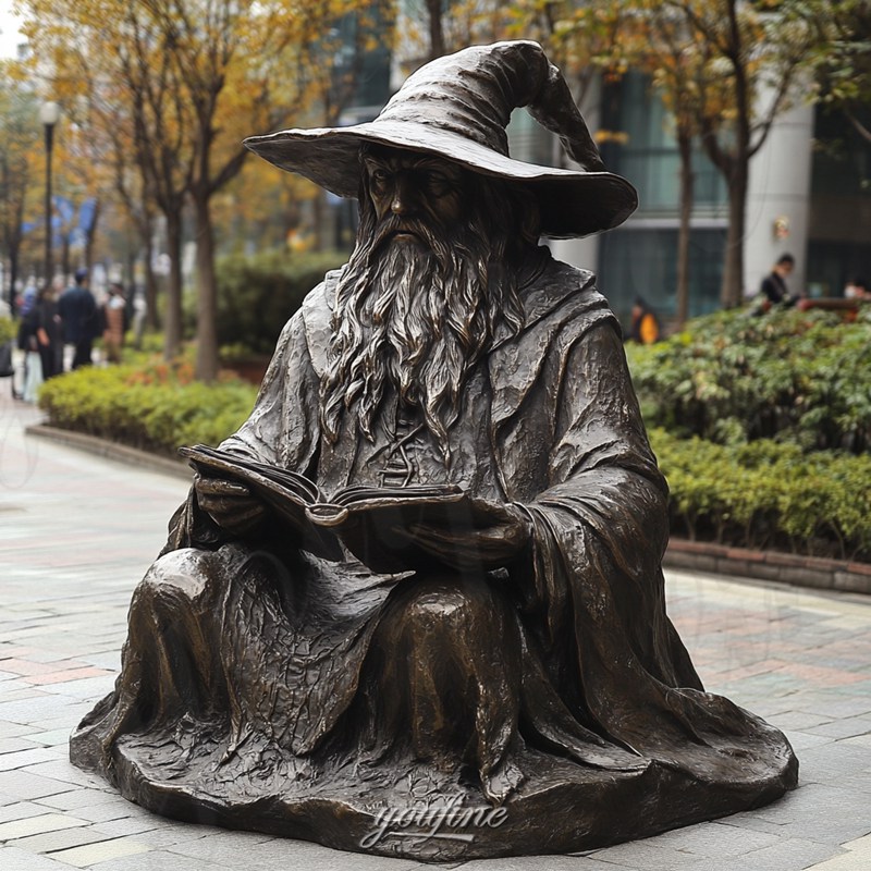 gandalf reading statue